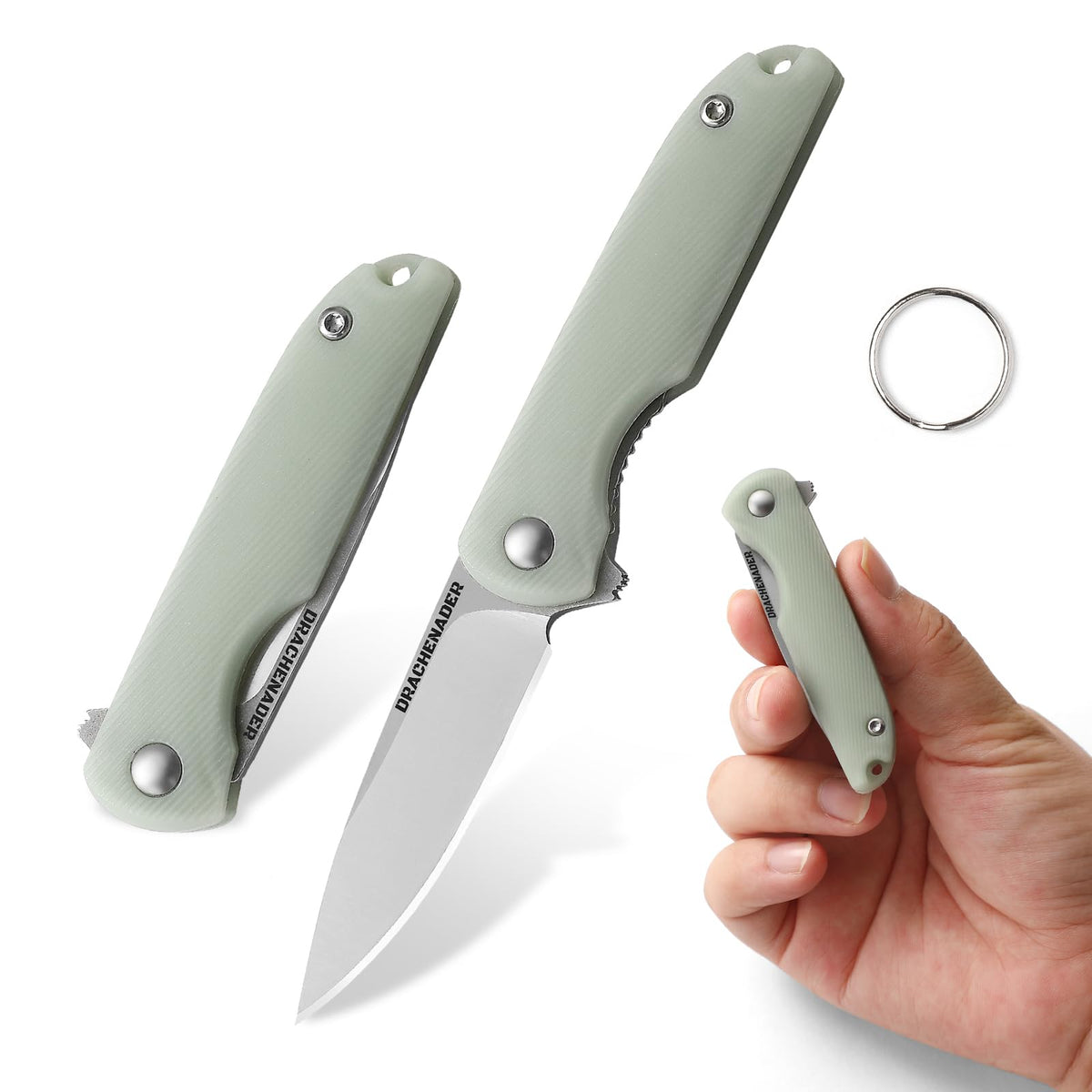 DRACHENADER 4.96" Mini Folding Knife with 5Cr13MoV Blade