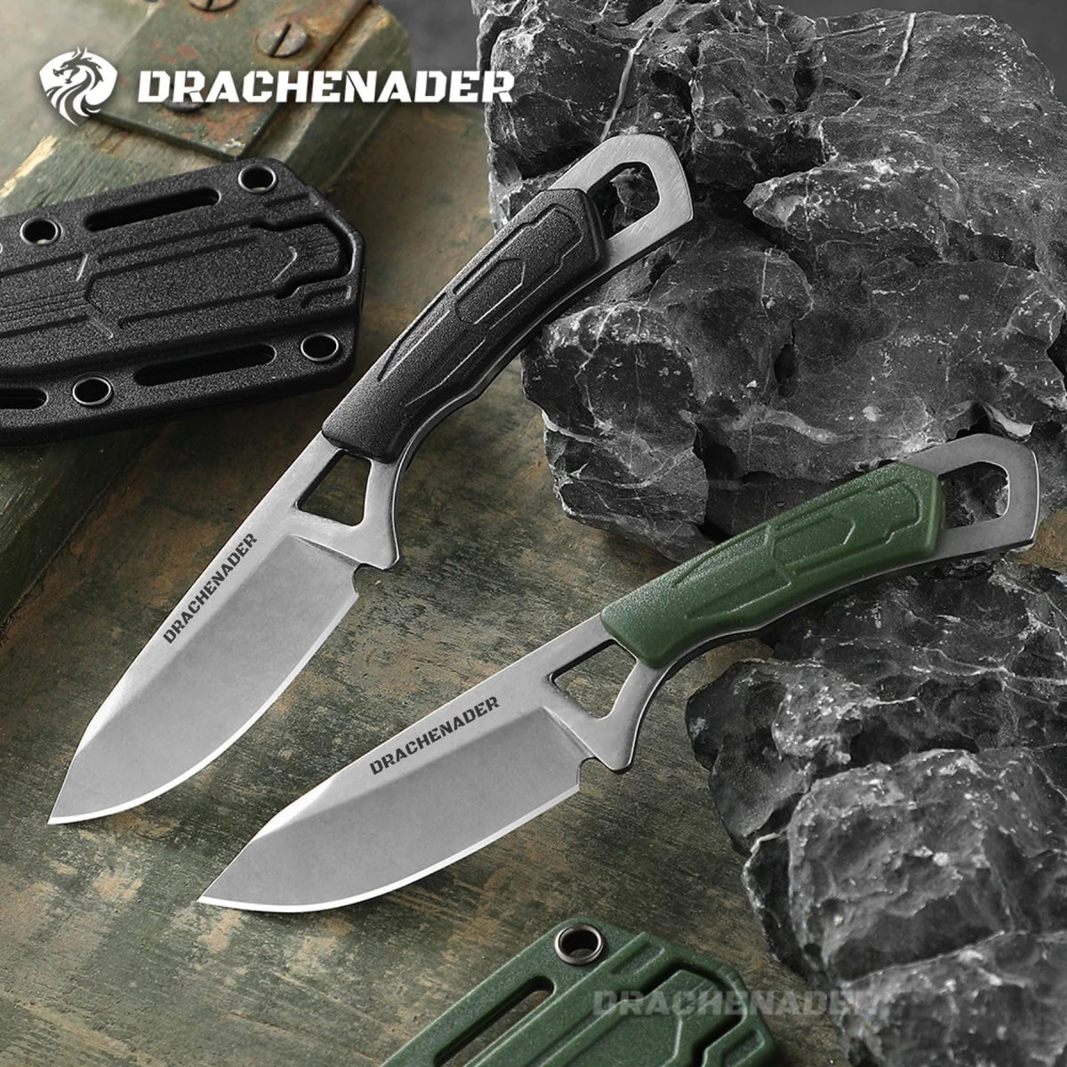 DRACHENADER XR-03 Mini Full Tang Neck Knife with ABS Sheath
