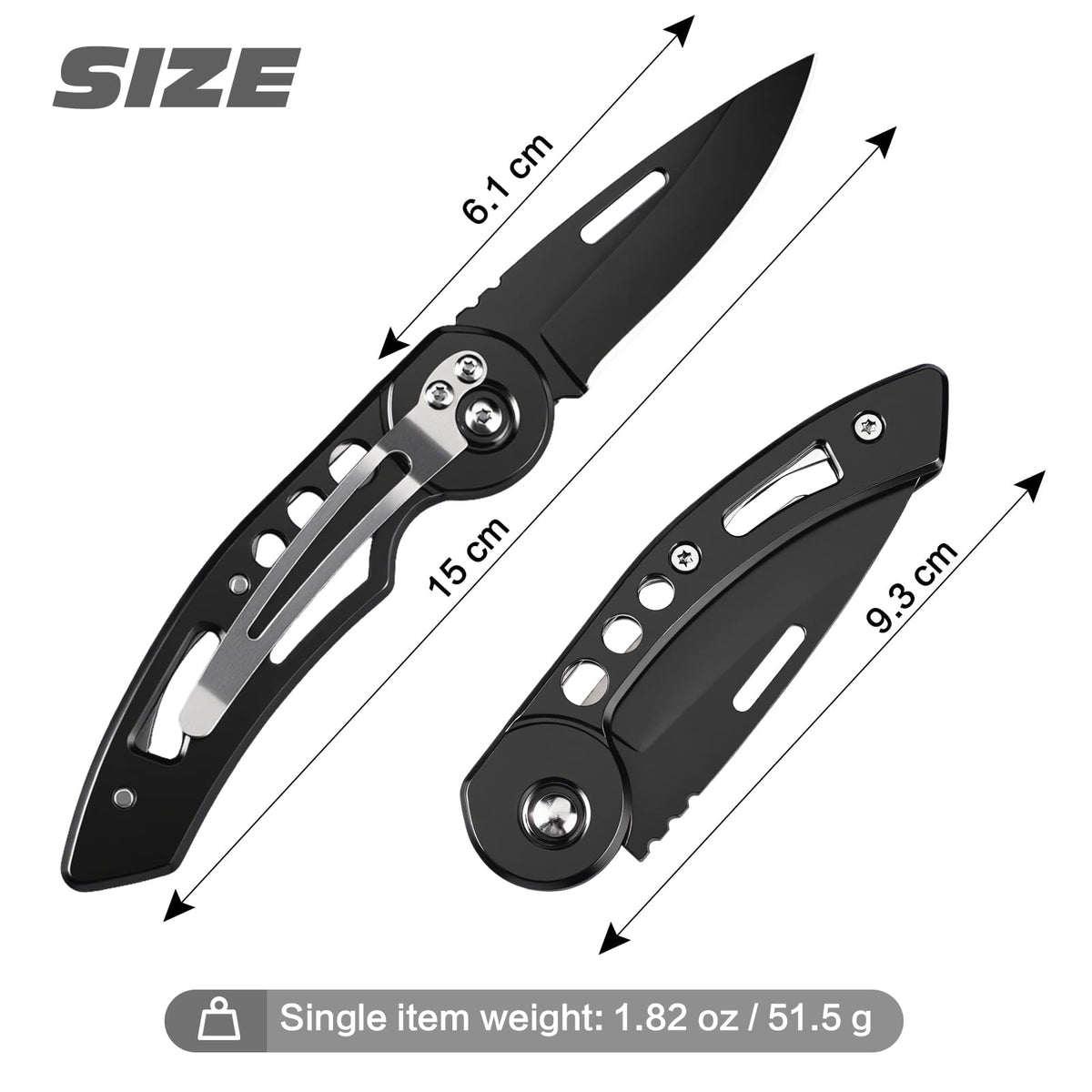 DRACHENADER 2PCS Mini Two-Hand Opening Folding Knife Set