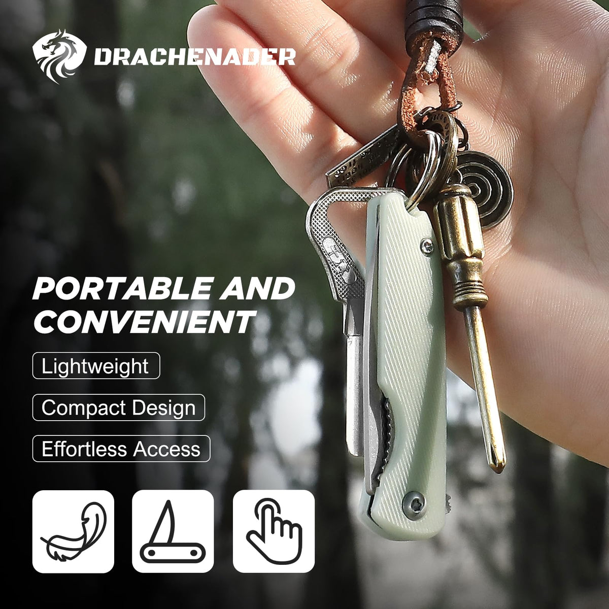 DRACHENADER 4.96" Mini Folding Knife with 5Cr13MoV Blade