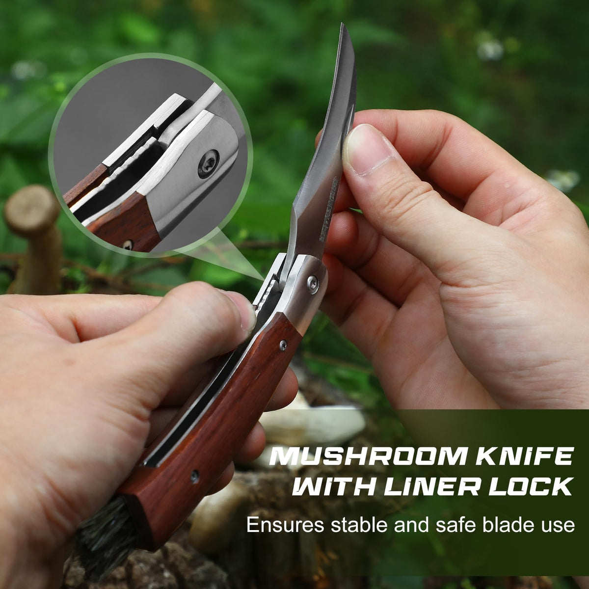 DRACHENADER Mushroom Foraging Kit with Mesh Bag & Folding Knife