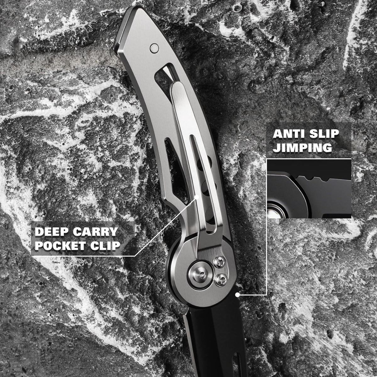 DRACHENADER 2PCS Mini Two-Hand Opening Folding Knife Set