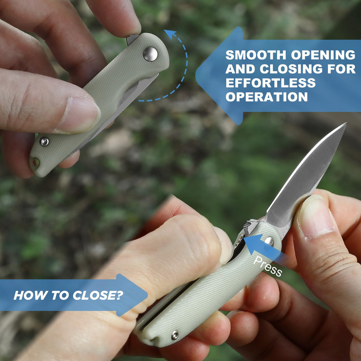 DRACHENADER 4.96" Mini Folding Knife with 5Cr13MoV Blade