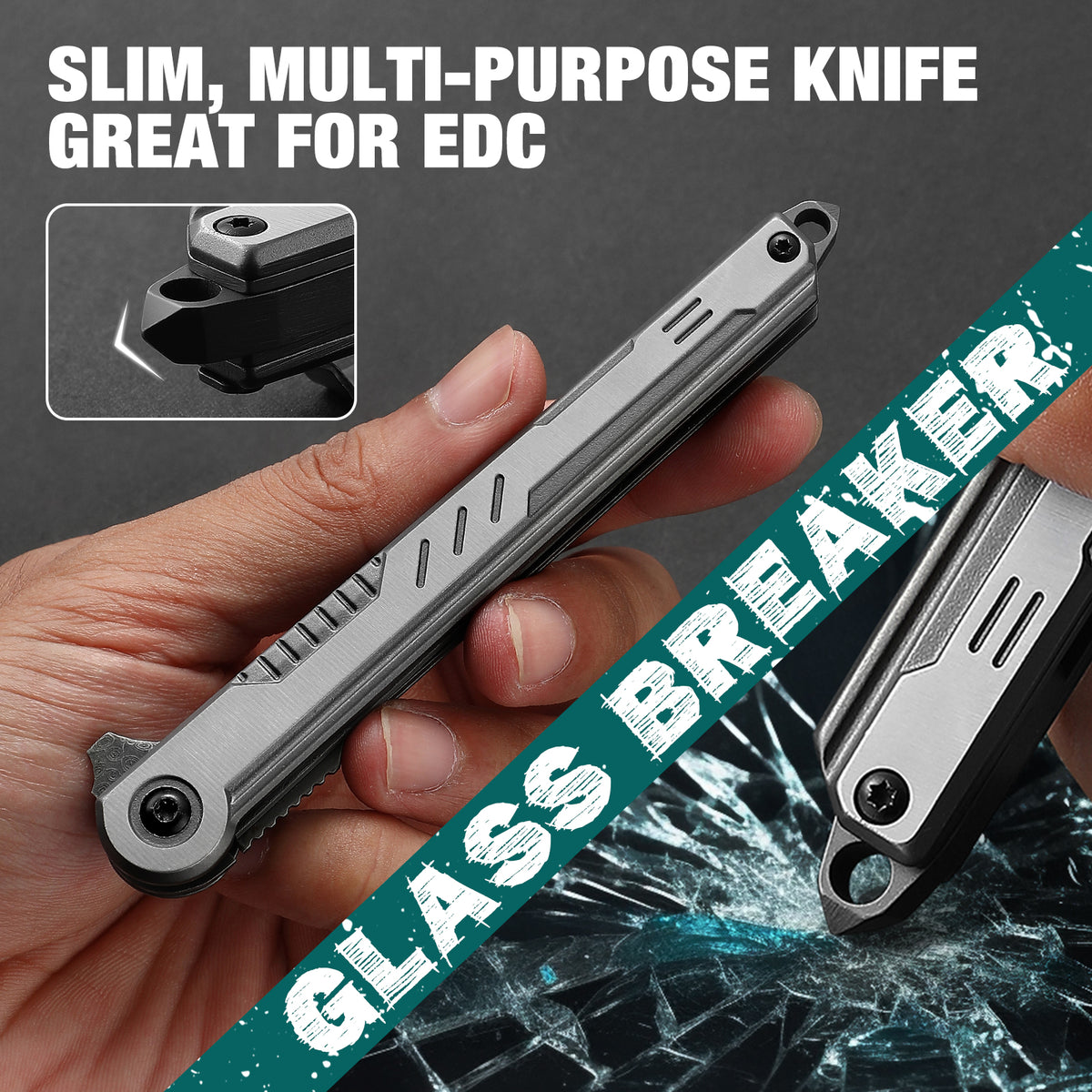 DRACHENADER Tanto Damascus Folding pocket Knife Small EDC Slim Gentleman's Knives