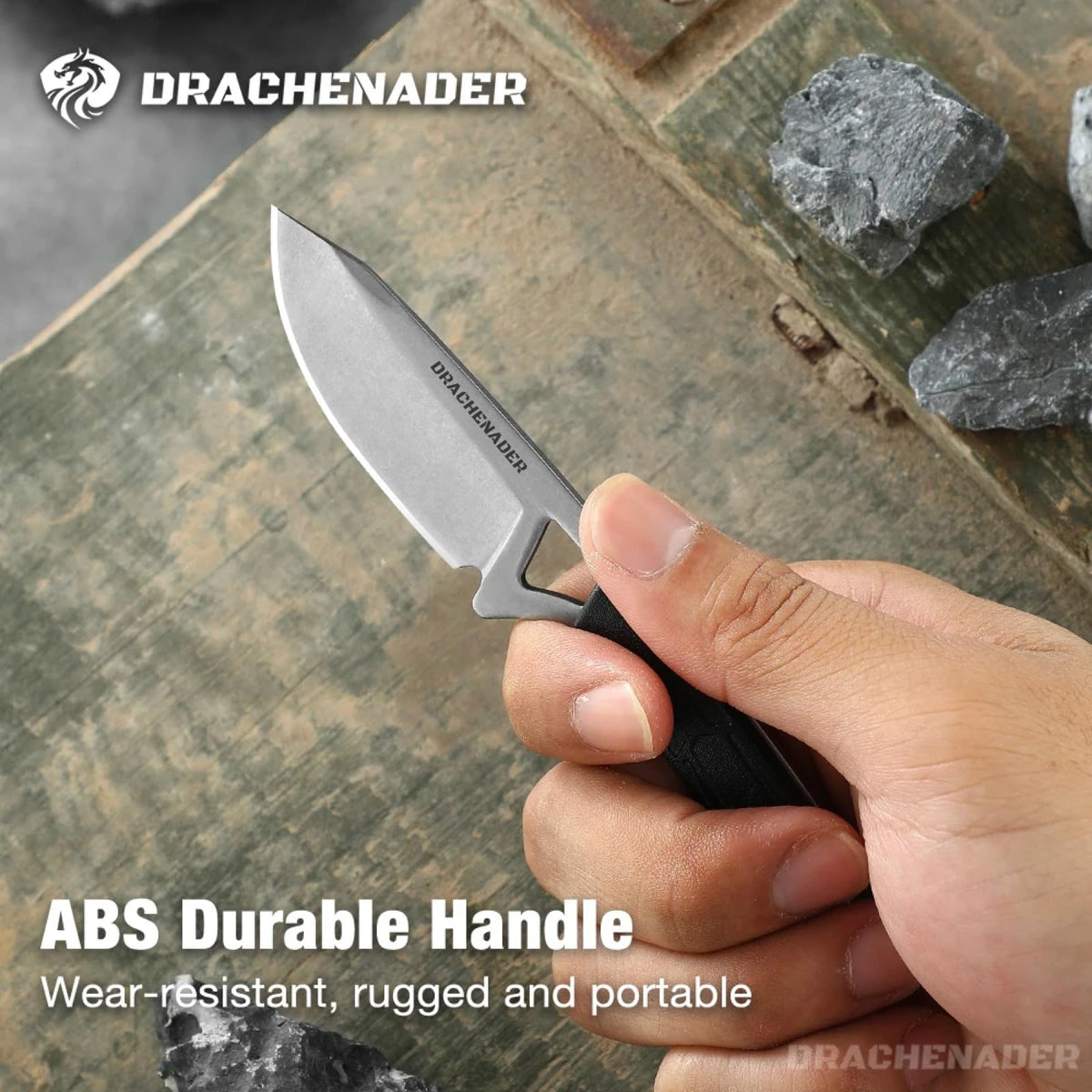 DRACHENADER XR-03 Mini Full Tang Neck Knife with ABS Sheath