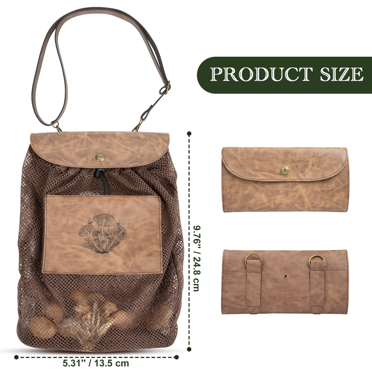 DRACHENADER Foldable Mushroom Foraging Bag