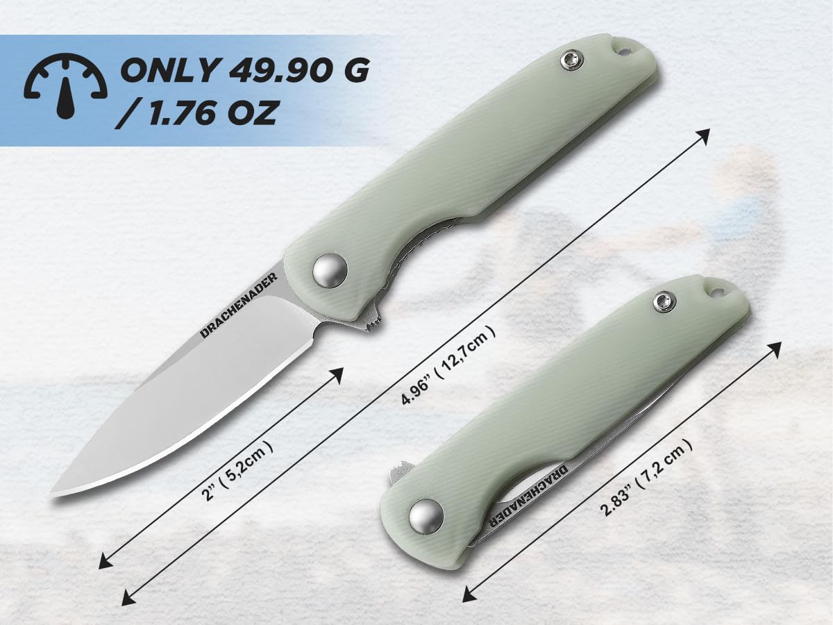 DRACHENADER 4.96" Mini Folding Knife with 5Cr13MoV Blade