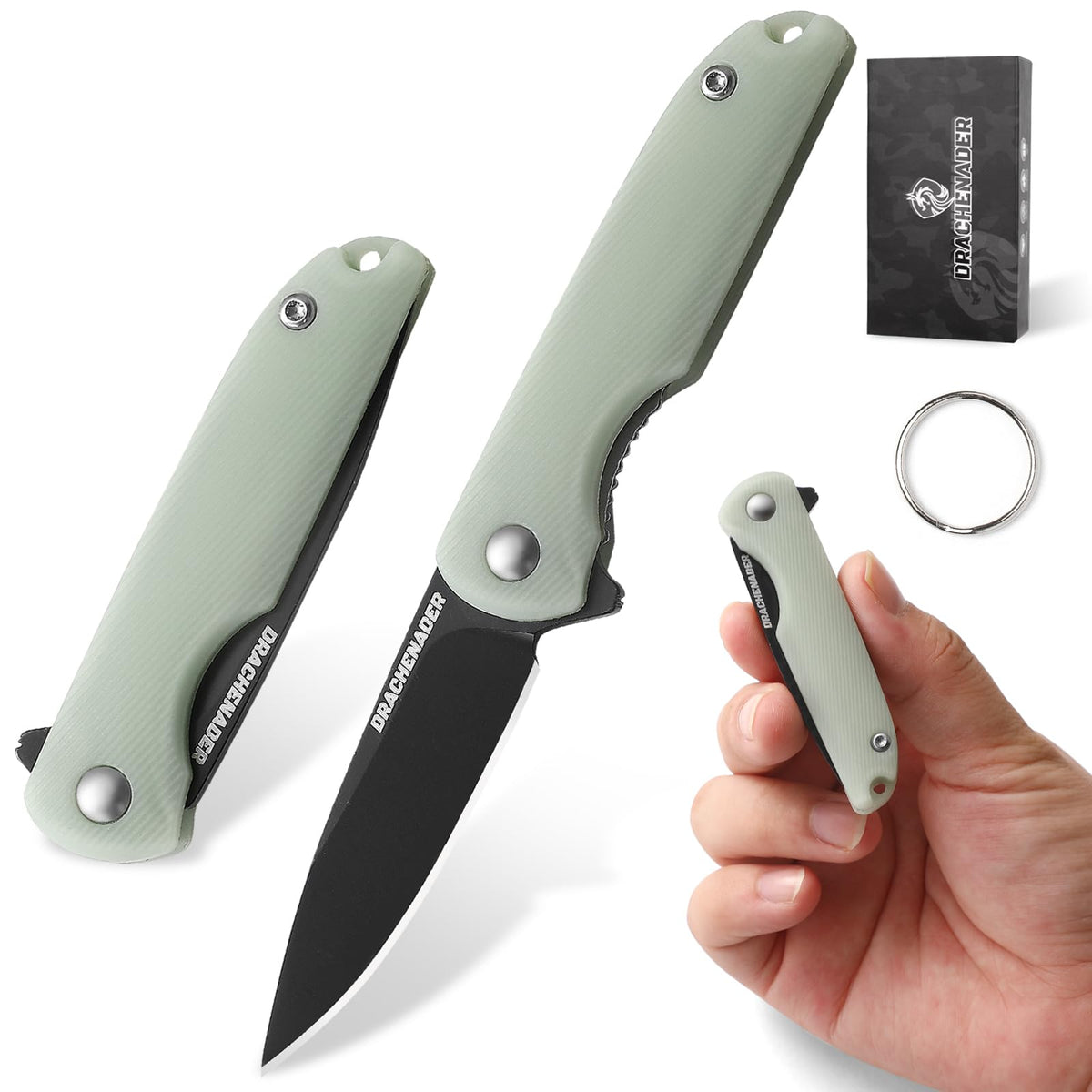 DRACHENADER 4.96" Mini Folding Knife with 5Cr13MoV Blade
