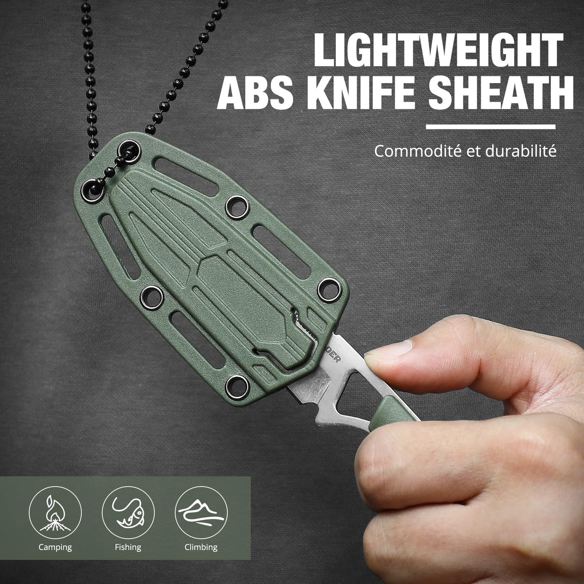DRACHENADER XR-03 Tanto Neck Knife for EDC