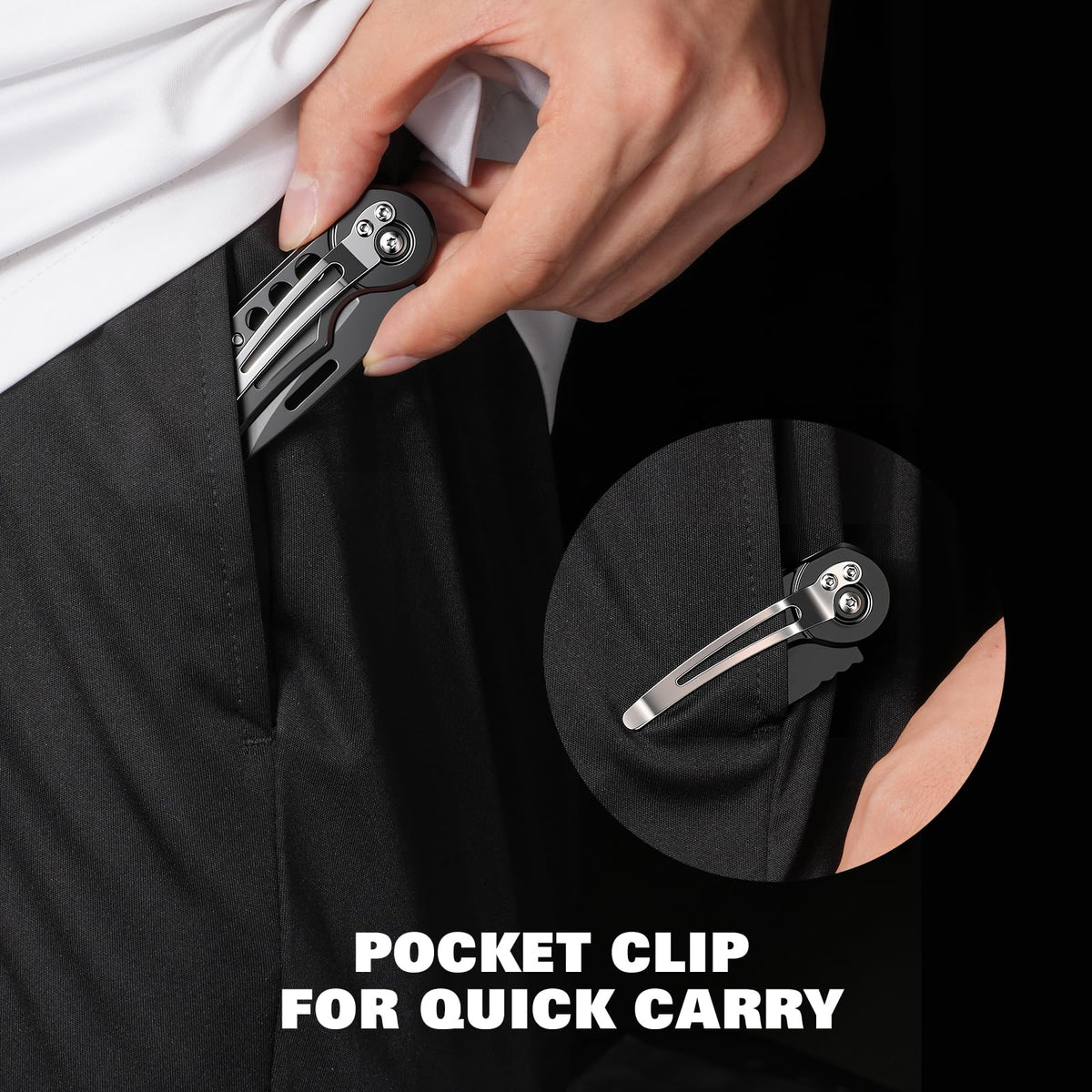 DRACHENADER 2PCS Mini Two-Hand Opening Folding Knife Set
