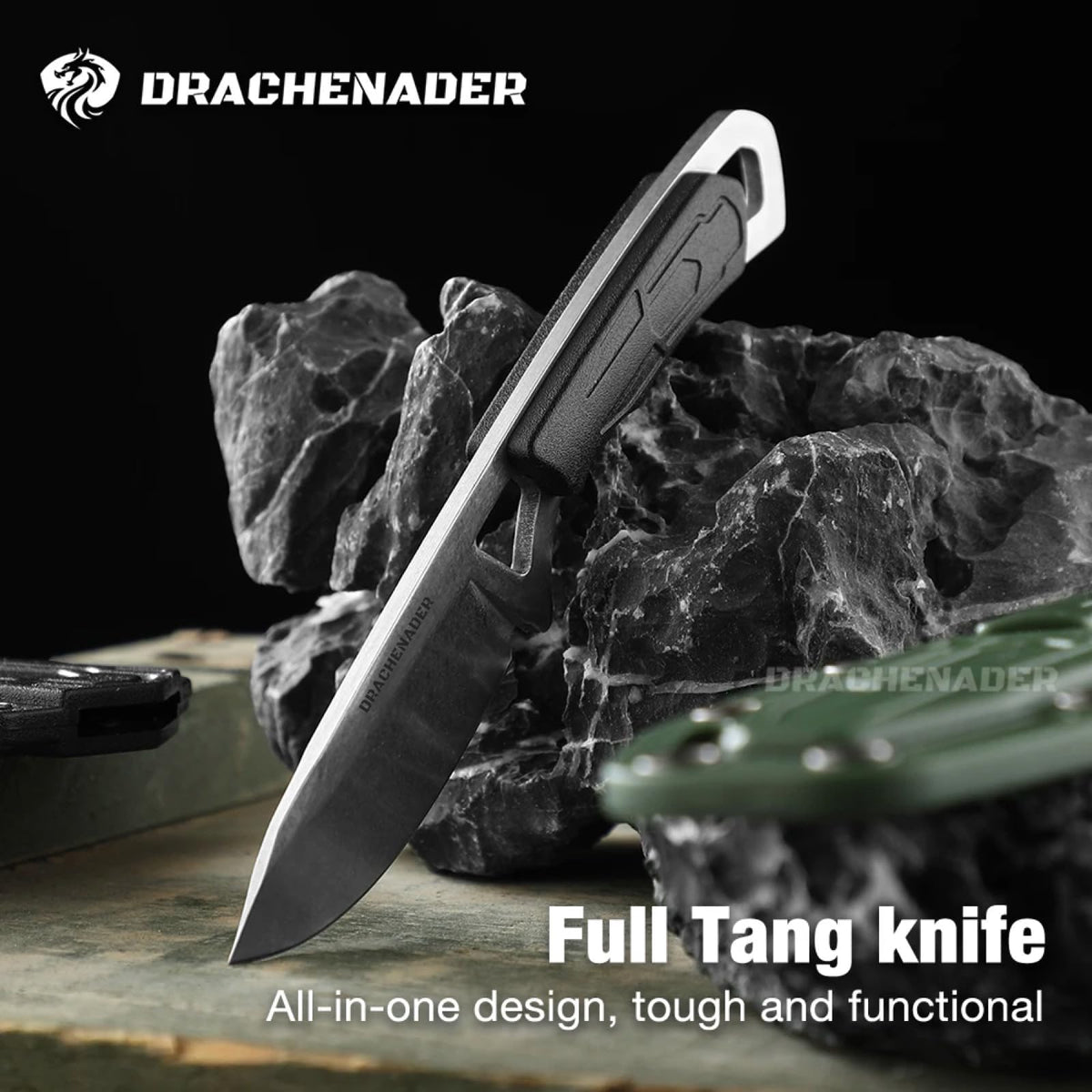 DRACHENADER XR-03 Mini Full Tang Neck Knife with ABS Sheath