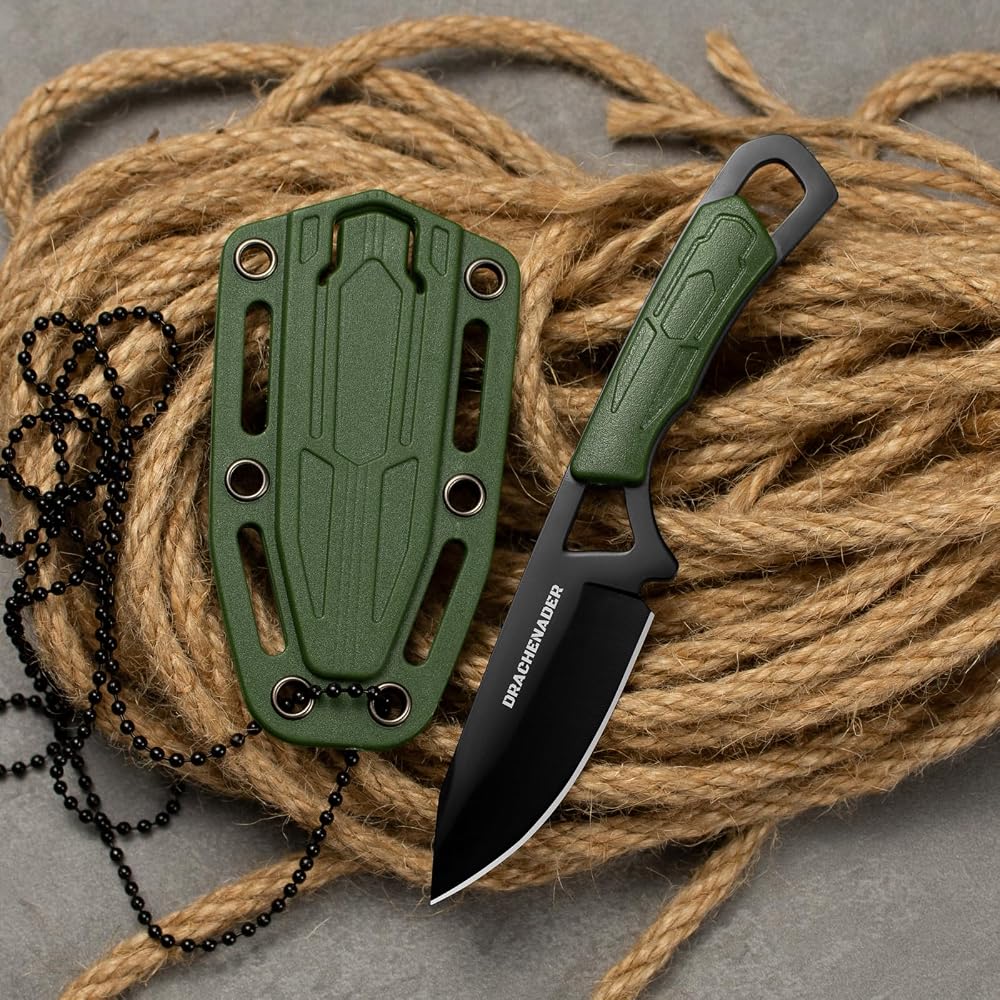 DRACHENADER XR-03 Mini Full Tang Neck Knife with ABS Sheath